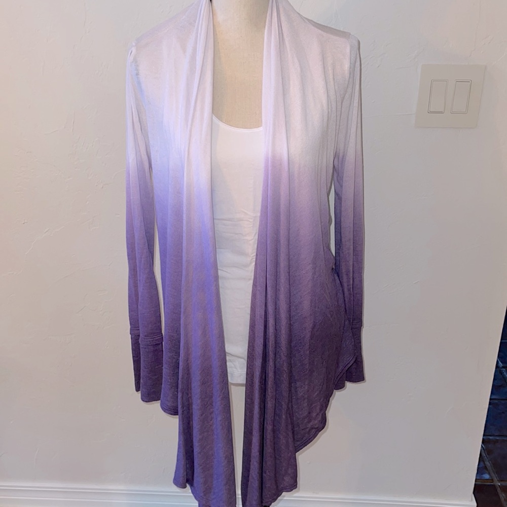 Vintage Havana purple ombré open front cardigan